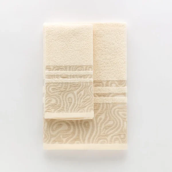 1+1 saltebeige Set 1+1 Spugna Jacquard Salte by linea oro