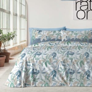 Parure Copripiumino In Cotone Flores by linea oro