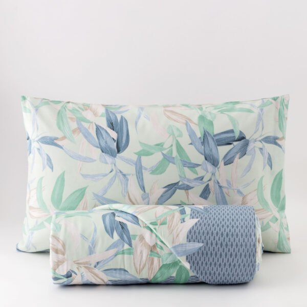 copripiuminifloresottanio1 Parure Copripiumino In Cotone Flores by linea oro