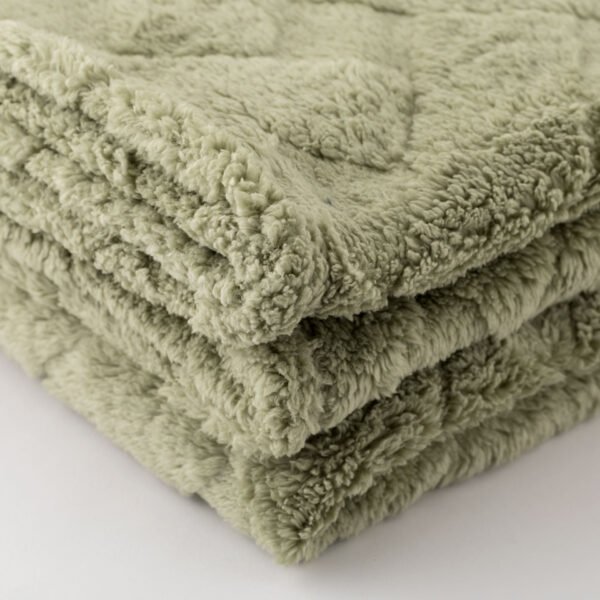 plaidfabulaverde2 Plaid Ecopelliccia Jacquard Fabula by linea oro