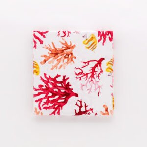 Tovaglia In Cotone Corallo by linea oro