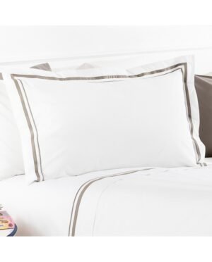 Completo lenzuola matrimoniale Mirage in Percalle color Bianco by linea oro