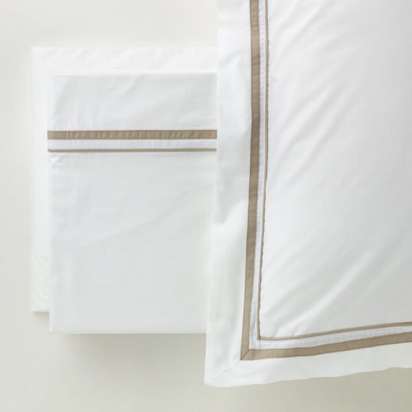 Completo lenzuola matrimoniale Mirage in Percalle color Bianco by linea oro