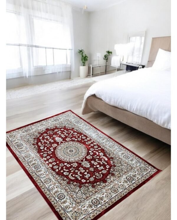 parure3pezziemiratesbordaux Parure 3 tappeti scendiletto classici Emirates color bordeaux by linea oro