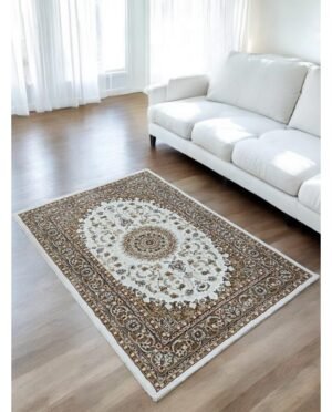 Tappeto arredo classico Emirates color Beige varie misure  by linea oro