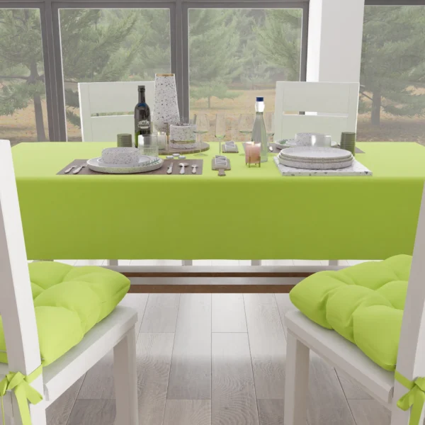 Tovaglia Mjilinda in cotone color verde by linea oro