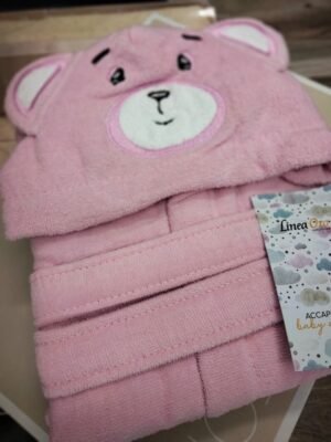 ACCAPPATOIO BAMBINI IN SPUGNA ANIMALS BY LINEA ORO COLORE ROSA