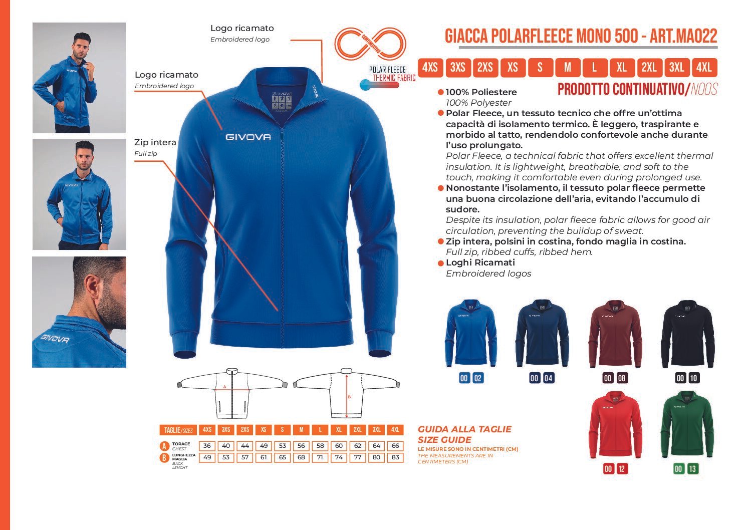 GIACCA POLARFLECE MONO 500 COLOR NERO