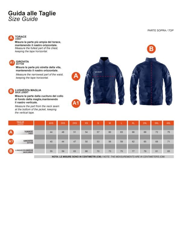 Rain Jacket SCUDO Unisex COLOR BLU/GIALLO