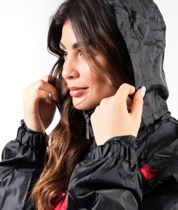 kiweiscudorosso1 Rain Jacket SCUDO Unisex COLOR NERO/ROSSO