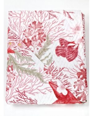 Copriletto Trapuntato quilt letto matrimoniale coralli by linea oro