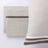 Completo Letto Matrimoniale Da Vinci 100% Cotone colore Beige By linea oro