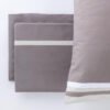 Completo Letto Matrimoniale Da Vinci 100% Cotone colore Grigio By linea oro