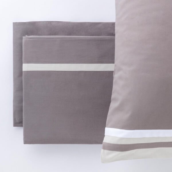 Completo Letto Matrimoniale Da Vinci 100% Cotone colore Grigio By linea oro